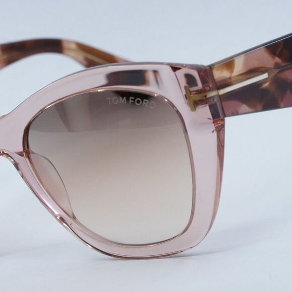 Tom Ford Cara FT0940 72G Sunglasses Transparent Pink/Havana Frame, Brown Lenses - Picture 2 of 10